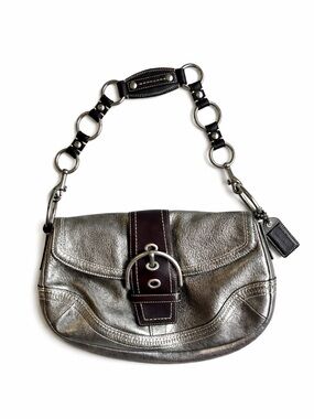 Coach 10595 Soho Metallic Leather Buckle Hobo Bag